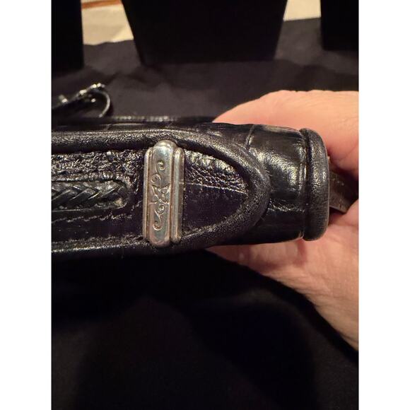 Vintage Brighton handbag with a black croc-embossed leather finish - Picture 8 of 12